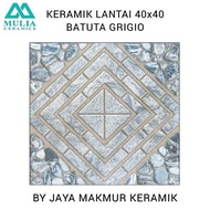 Keramik Lantai Kasar 40X40 Mulia Batuta Grigio