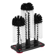 Glass Washer 3 Brush Glass Washing Brushes With Suction Base Bar Glass Cleaner For BarKitchensRed Wi