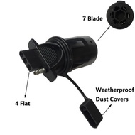 4 to 7 Pin Blade Towing Hitch Plug Adapter Connector