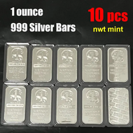 10pcs 1 ounce Fine Silver Bullion Bars Silver Bars Collectible Gifts Replica Bars