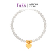 TAKA Jewellery 999 Pure Heart Pendant with Beads Bracelet