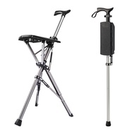 Ta-Da Delta Chair Cane Chair Folding Cane Chair Cane Stool Portable Trekking Pole