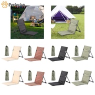 [Perfeclan] Beach Chair with Back Support Foldable Chair Pad Oxford Stadium Chair for Sunbathing Backpacking Hiking Garden Travel