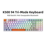 Machenike Hot Swappable Mechanical Keyboard Three Modes Wireless Bluetooth K500-B94W