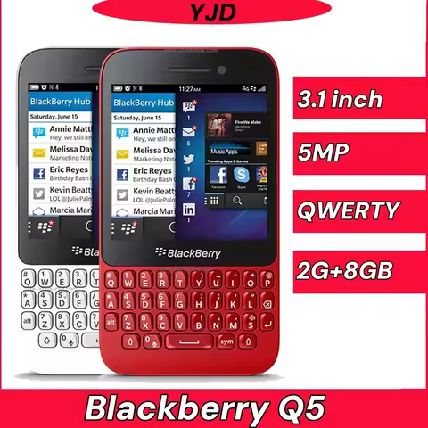 97% New Blackberry Q5 Unlocked Original 2GB RAM 8GB ROM GSM 4G LTE 5MP Camera WIFI QWERTY English Ke