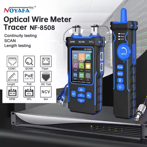 Noyafa NF-8508 Network Cable Tester Optical Power Meter Wire PoE Lan Test LCD Digital Line Finder Wi