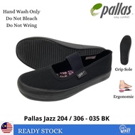 [BEST SELLLER]Kasut Sekolah Perempuan Pallas Jazz 204 / 306 - 035 BK | Warna Hitam | Tapak Grip | Or
