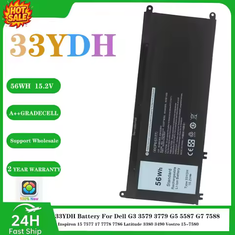 33YDH Battery For Dell G3 3579 3779 G5 5587 G7 7588 Inspiron 15 7577 17 7778 7786 Latitude 3380 3490