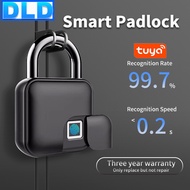 DLD Fingerprint Padlock Anti-Theft Safety Smart Padlock Waterproof 15PCS Fingerprint Alarm Padlock Digital Door Lock