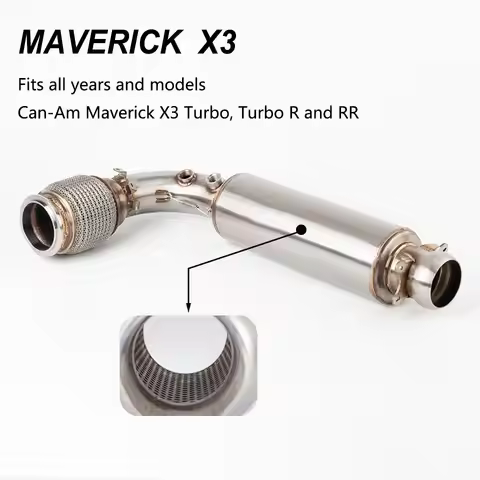 Motorcycle ATV UTV exhaust muffler mid pipe for Can Am Maverick X3 Turbo R & RR Max X3 Turbo Maveric