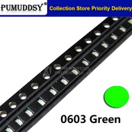 100pcs Green 0603 SMD LED  light  new original