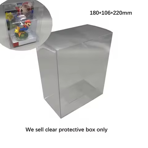 Clear Transparent Protection Box for Amiibo for Super Merio Galaxy Collection Box Display Cover Stor