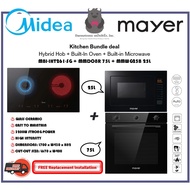Kitchen Bundle Deal - Hybrid Induction Hob + Built-In Oven + Built-in Microwave (MBI-IHT261-SG, MMD08R &amp; MMWG25B)