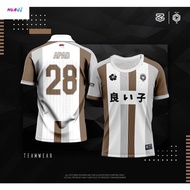 【Free Custom Name &amp; Number】Teamwear Jersey Retro Collar  Football Jersey Japanese Selek Lightning Malaysia Jersey Brown Style Tshirt Baju Retro Lelaki Oversize