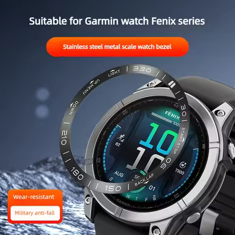 For Garmin Fenix 7 7S 7X Epix Gen 2 8 47/51mm Watch Bumper Cover Ring Bezel Metal Case Cover protect