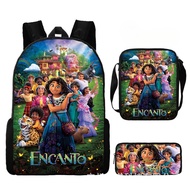Encanto Cartoon Primary School Pupils' Schoolbag Backpack Three-Piece Set Shoulder Bag Pencil Case