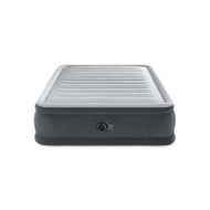 INTEX 67768 舒適雙層33CM長絨植毛雙人充氣床墊 (137x191x33cm) | 內置電動氣泵  | 結合Fiber-Tech技術充氣| 香港英規插頭版本
