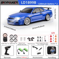 Skymaker LDRC 1/18 RC Drift Car LD1899 GTR Mode R34 2.4Ghz RWD With Gyroscope On-Road Alloy Body She