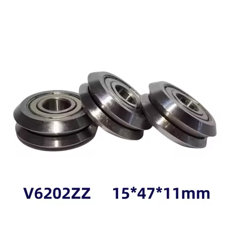 10pcs V6202ZZ V groove straightener guide wheel bearing A1500ZZ V90 15*47*11mm V6202 pulley rolle be