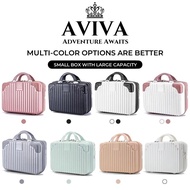 AVIVA Beg Kosmetik 14 Inci Mini Koper Tangan Lipat dengan Kapasiti Besar Beg Kosmetik Anti-Gores den
