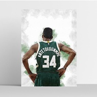 POSTER SPORT ️ Painting: GIANNIS ANTETOKOUNMPO - Wall Painting - Wall Decor -