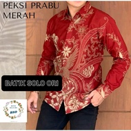 KEMEJA MERAH Ori Long Red PRABU Long. Solo Batik Shirts For Men Luxury PREMIUM SOLO Batik ORI Men's Batik Shirts For Men's Latest Batik Tops 2022.Men's BATIK Short Sleeve Elegant Men's BATIK Shirt ORIGINAL SOLO BATIK SOLO BATIK ORI BATIK Boys Short Unifor