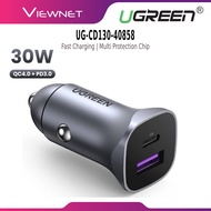 UGREEN UG-CD130-40858 CAR CHARGER PD 30W + SCP 22.5W USB TYPE A + C DUAL PORT FAST CHARGE CAR CHARGE