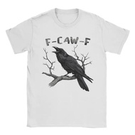 Amazing Black Crow F Caw F T-Shirt Men O Neck 100% Cotton T Shirts F-Caw-F Bird Short Sleeve Tees 6X