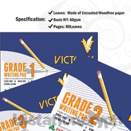 VICTORY Writing Pad / Grade 1 / Grade 2 / Grade 3 / Grade 4 PAPER PAD SCHOOL PAPER
