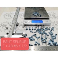FAB BOLT 6 X 1/2 FAB SCREW/ 6 X 1/2 FAB SCREW BOLT 6 X 1/2