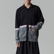 ROSEROMPSTUDIO  GO WITH ME CARDIGAN  (BLACK) เสื้อคาร์ดิแกน ผู้ชาย ทรงหลวม