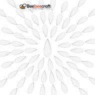 1box 300pcs Acrylic Mosaic Tiles Mirror Effect Tiles for Wall Decoration DIY Craft Teardrop 12x4.5x0