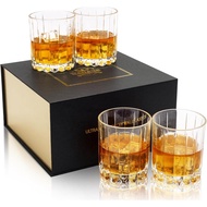 KANARS Crystal Whiskey Glasses, Set of 4 Premium Rocks Glasses in Elegant Gift Box, 10 Oz Old Fashio
