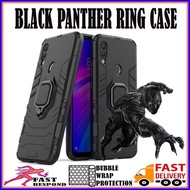 iPhone 11 Pro Max 12 13 Pro Max 11Pro 12Pro 13Pro Max 6 6s Plus 7 8 Plus X Xs Max Xr Se 2020 6Plus 7Plus 8Plus Black Panther Shockproof Hard Magnetic Ring Phone Stand Case Casing