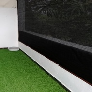 Balcony Black Windbreak Screen - Privacy Shade Net, Durable & Rain-Permeable