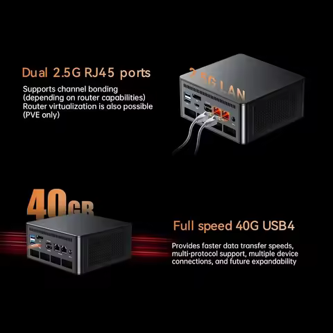 Mini PC AMD 9 8945HS up to 5.2GHz 32GB DDR5 1TB PCIe 4.0 SSD Quad Display HDMI DP USB-C Radeon 780M 