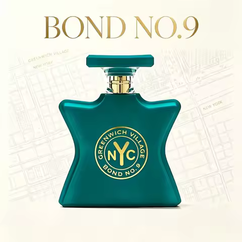 Bond No.9 Greenwich Village Unisex Scent, Sleek Matte Teal Unique Star‑Shaped Bottle With Shiny Gold