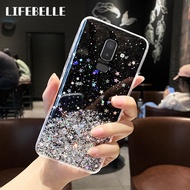 LIFEBELLE Ốp Lưng Cho Samsung Galaxy J8 2018 Ốp Điện Thoại Lấp Lánh Kim Tuyến Ngôi Sao Lấp Lánh Thời