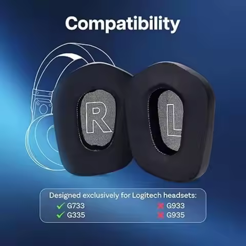 Replacement Ear Pads For Logitech G733 G335 Headphones Cooling Gel Ear Pad Cushions Noise Isolation 
