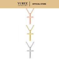 PREMIUM YUREE Cross Necklace Titanium Cross Necklace Jewelry Plain Stainless Steel Cross Necklace