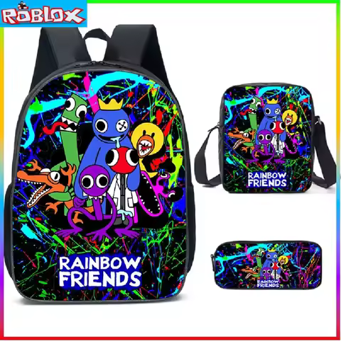 ROBLOX Animation peripherals Rainbow Friends Backpack Kindergarten Cartoon School Bag Mochila Girls 