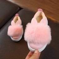 ☂✐☾ Dropshipping New Style Children Shoes Non slip Martin Boots Toddler Snow Boots Girls Pompom Rabbit Boots Kids Fashion Sneakers
