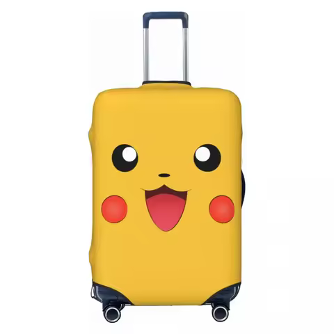 Custom Pokemon Pikachu Travel Luggage Cover Dust Proof Suitcase Cover Protector Fit 18-32 Inch