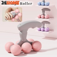 24HOME Handheld Six-Wheel Massager Fitness Yoga Ring Leg Massage Tool Office and Home Muscle Relaxat
