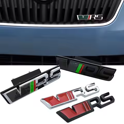 Alloy Car Front Grille Logo Trunk Emblem Sticker Logo for Skoda VRS Octavia Yeti Fabia 1 Kodiaq Karo