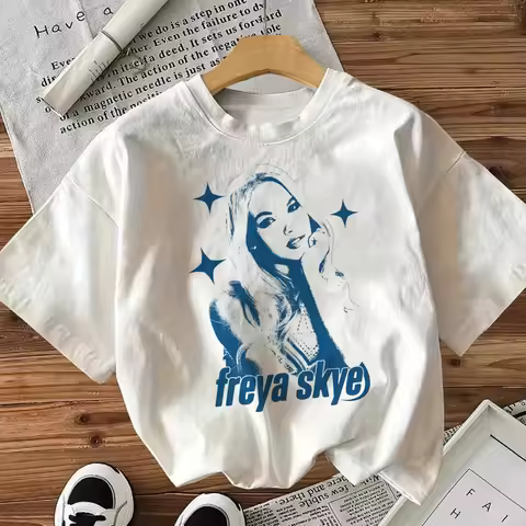 Freya Skye t shirt teen Grunge Vintage Pastel Digital Graphic hip hop t-shirt 80s Grunge Breathable 