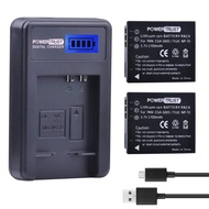 2 Pack CGA-S005 CGA-S005E Battery and LCD USB Charger for for Panasonic Lumix CGA-S005 S005E DMW-BCC