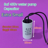 8uf 450v extra small water pump capacitor kapasitor water pump paling kecil 8uf 450v