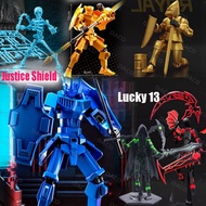 Justice Shield Dummy 13 Action Figure Lucky 13 Printed T13 Figure Dummy 13 Robot 13 Toys Assembly Mo