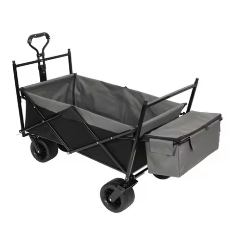 480Lbs Collapsible Wagon with Canopy Wagon Stroller with 7 AllTerrain Wheels Lightweight Foldable Wa